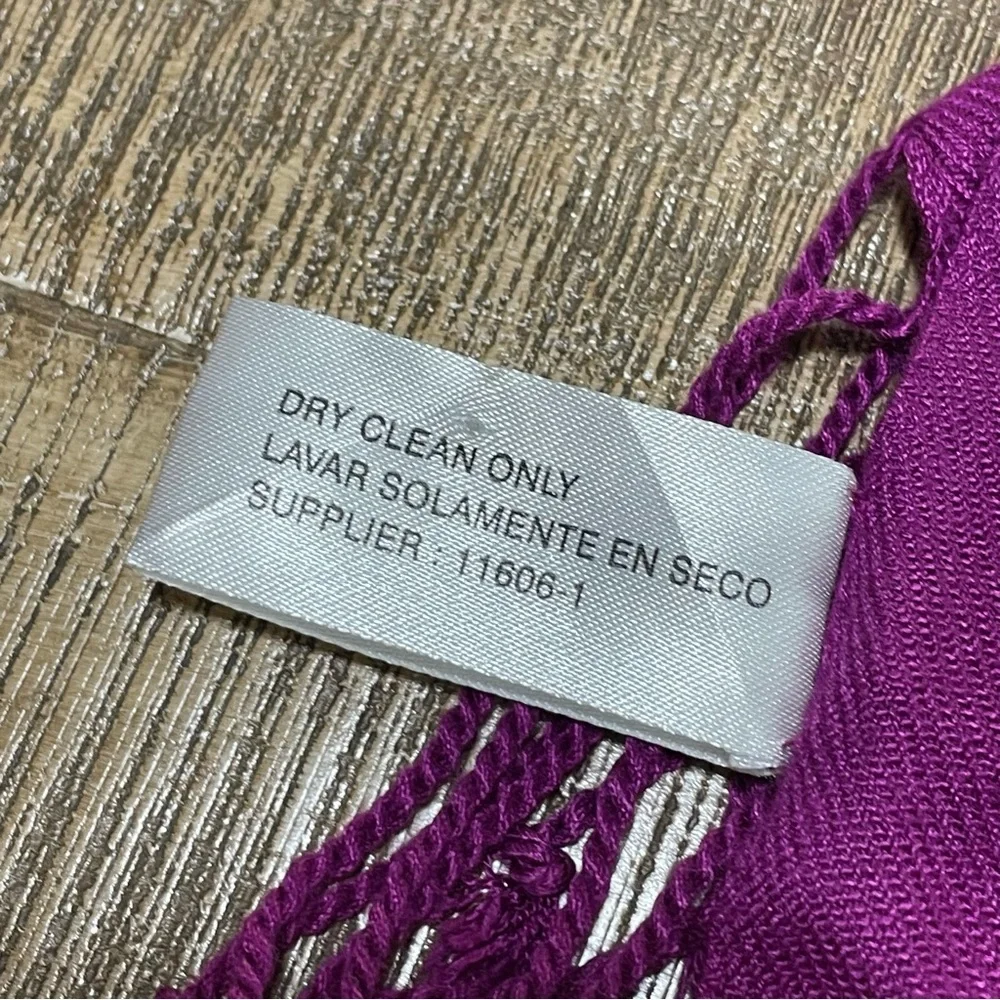 Chic Purple Scarf with Fringe